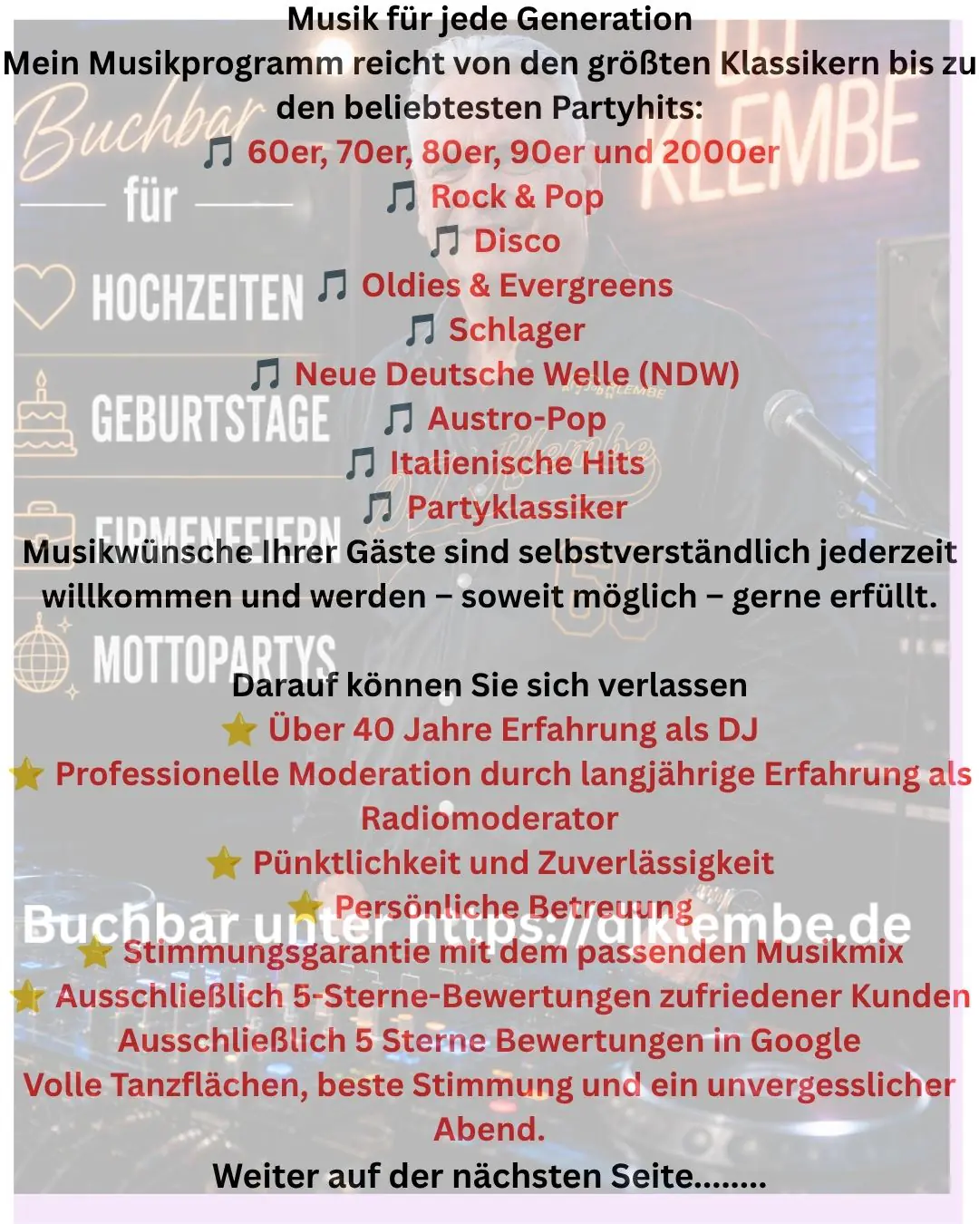 Hochzeits- und Event DJ (Hochzeiten, runde Geburtstage, Mottopartys, Firmenfeiern und Vereinsfeste - Photo 13