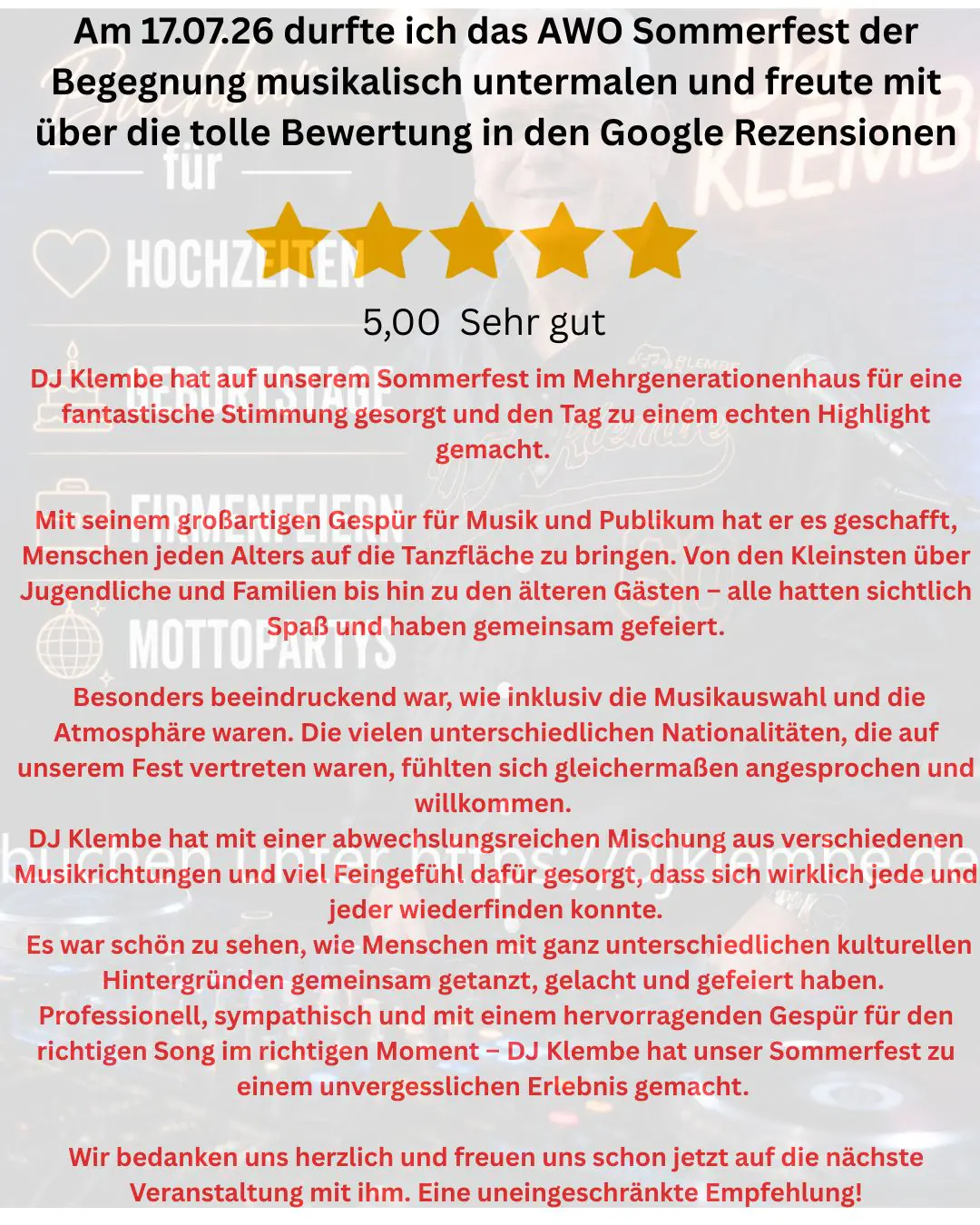 Hochzeits- und Event DJ (Hochzeiten, runde Geburtstage, Mottopartys, Firmenfeiern und Vereinsfeste - Photo 15