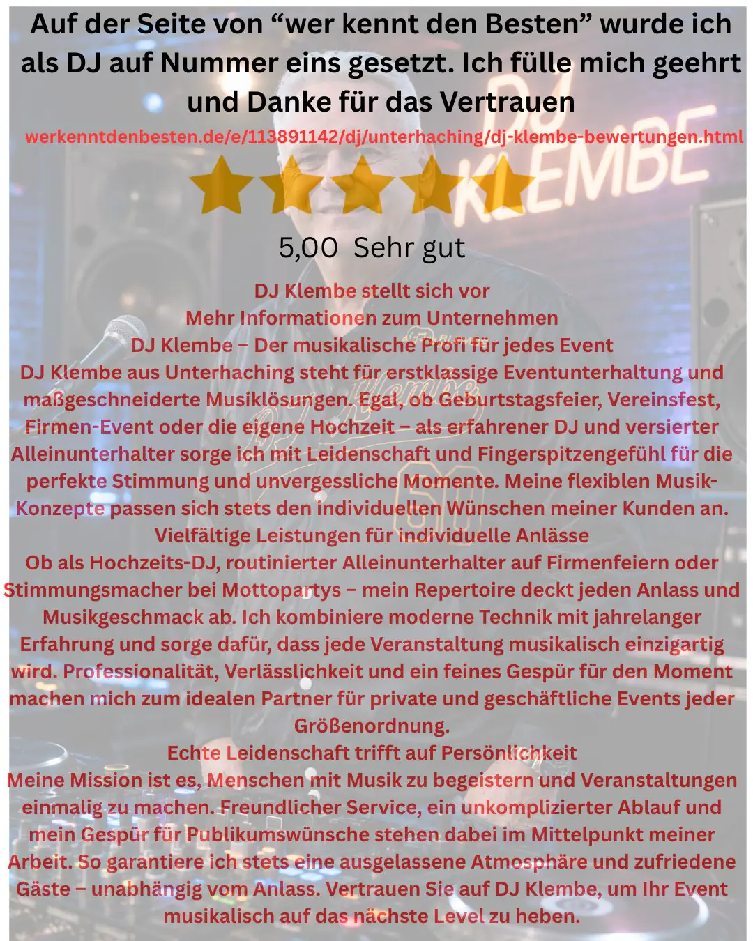 Hochzeits- und Event DJ (Hochzeiten, runde Geburtstage, Mottopartys, Firmenfeiern und Vereinsfeste - Photo 17