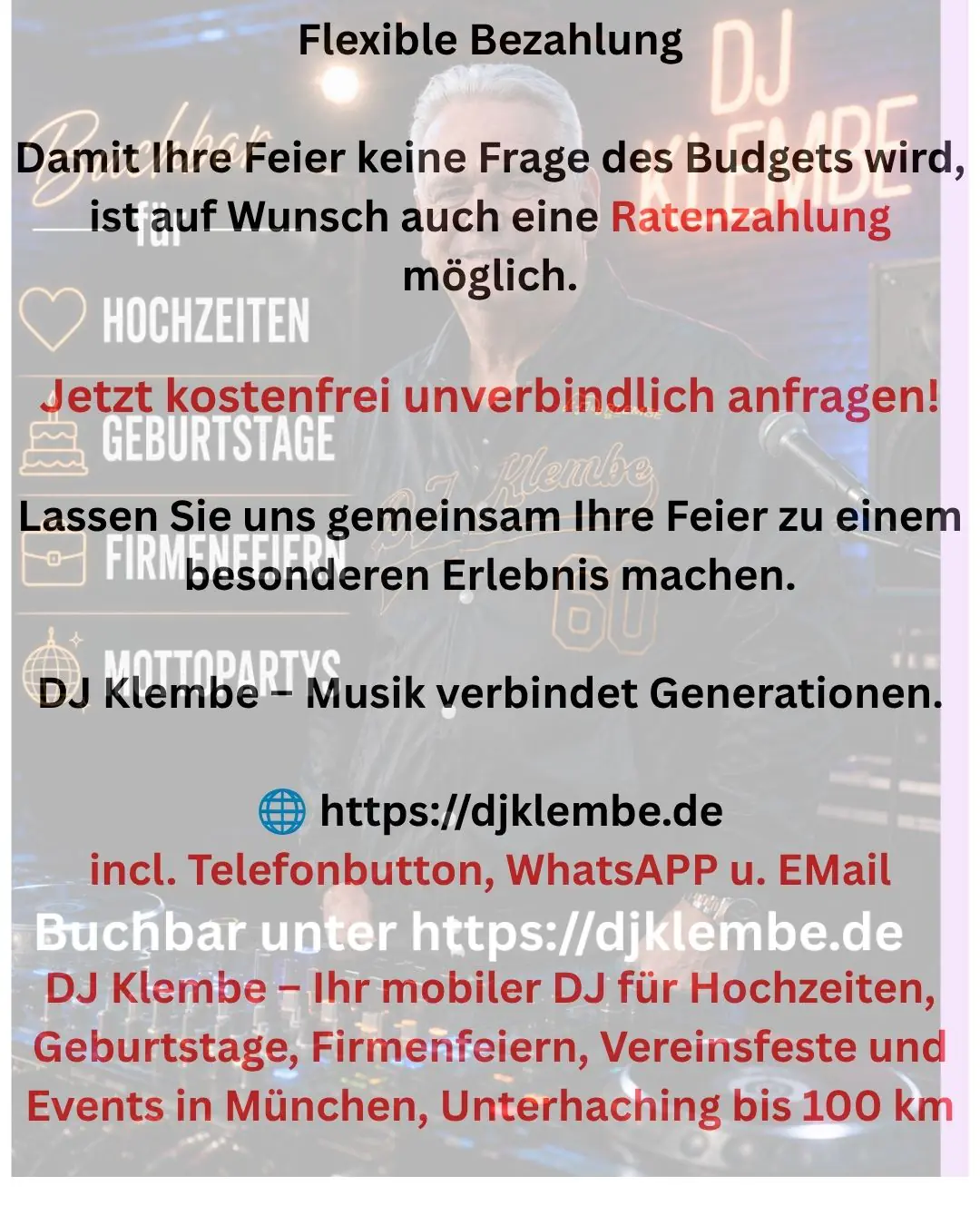 Hochzeits- und Event DJ (Hochzeiten, runde Geburtstage, Mottopartys, Firmenfeiern und Vereinsfeste - Photo 14